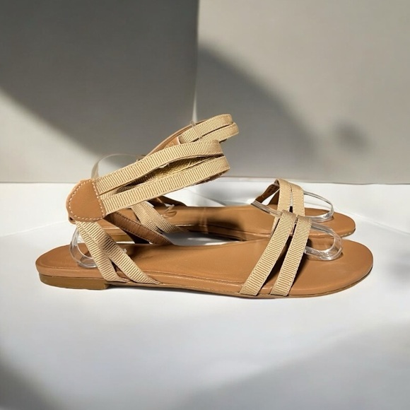 🌻NEW Rebecca Allen The Women's Flat Two Strap Sandals Size 9 - Picture 4 of 11